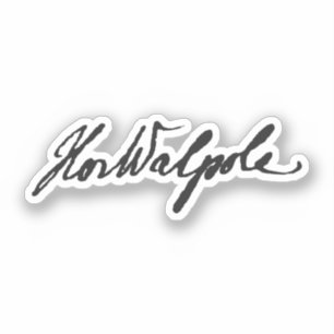 Adesivo Assinatura de Horace Walpole