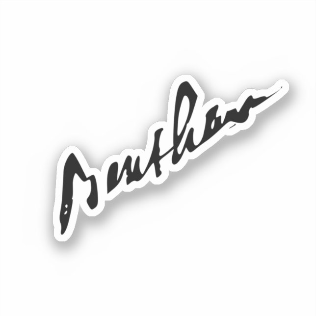 Adesivo Assinatura de Jeremy Bentham (Frente)