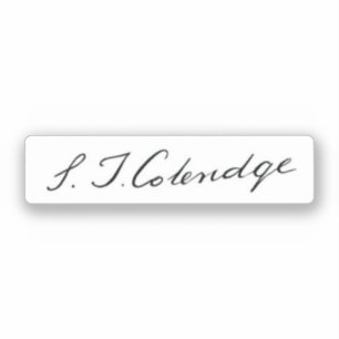 Adesivo Assinatura de Samuel Taylor Coleridge