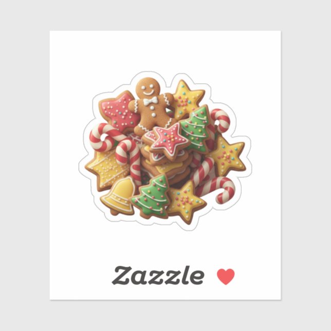 Adesivo Assorted Christmas Cookie Mix Holiday Treat  (Folha)