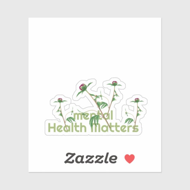 Adesivo Assuntos de Saúde Mental (Folha)