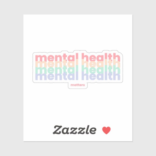 Adesivo Assuntos de Saúde Mental | Pinos Pastel Arco-íris (Folha)