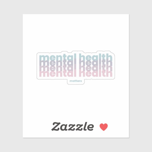 Adesivo Assuntos de Saúde Mental | Poppins Cinzas francesa (Folha)