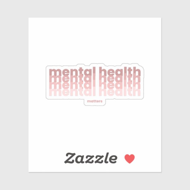 Adesivo Assuntos de Saúde Mental | Poppins Rosa Claro (Folha)