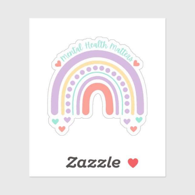 Adesivo Assuntos de Saúde Mental | Rainbow Peach Candy (Folha)