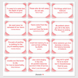 Adesivo Assusta as citações no canto Rosa Vermelho Branco