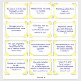 Adesivo Assusta Azul Cita no Canto Amarelo Rosa