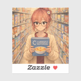 Adesivo Aster™ Currently Buffering Custom-Cut Vinyl Sticke