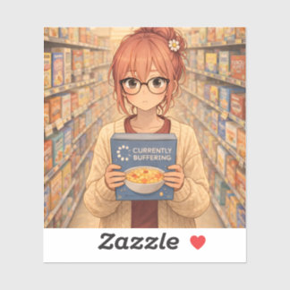 Adesivo Aster™ Currently Buffering Custom-Cut Vinyl Sticke