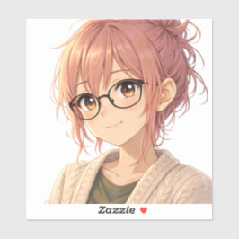 Adesivo Aster™ Cute Aesthetic Girl Custom-Cut Vinyl Sticke