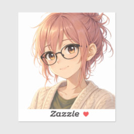 Adesivo Aster™ Cute Aesthetic Girl Die-Cut Sticker Cozy Vi