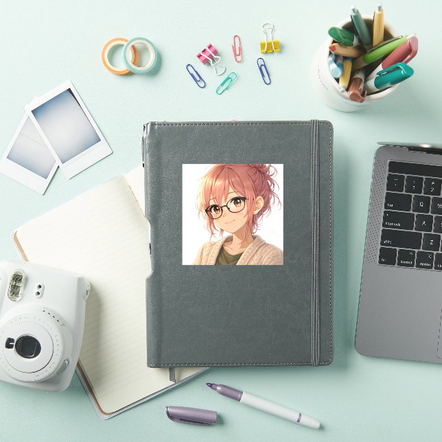 Adesivo Aster™ Cute Aesthetic Girl Die-Cut Sticker Cozy Vi (Capa para iPad)