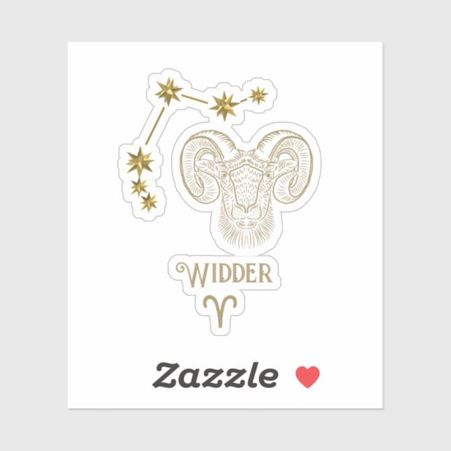 Adesivo Astrologisches Sternzeichen Widder -  Aufkleber (Folha)