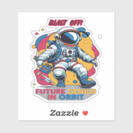 Adesivo Astronaut Back-to-School "Future Genius in Orbit" 