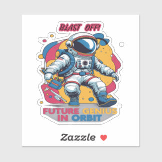 Adesivo Astronaut Back-to-School "Future Genius in Orbit" 