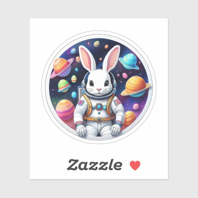 Adesivo Astronauta Bunny Odyssey (Folha)