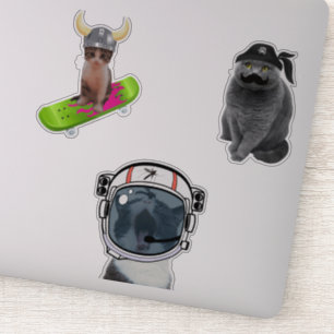 Adesivo Astronauta Cat