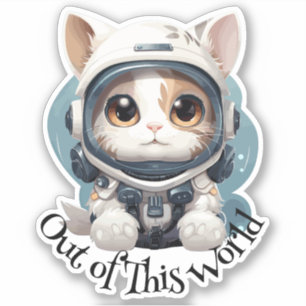 Adesivo Astronauta Cat Sticker - "Fora deste Mundo"