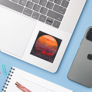 Adesivo Astronauta Em Marte