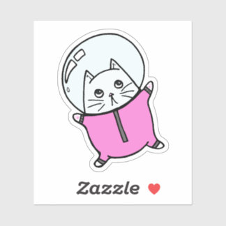 Adesivo Astronauta Laptop de Gato