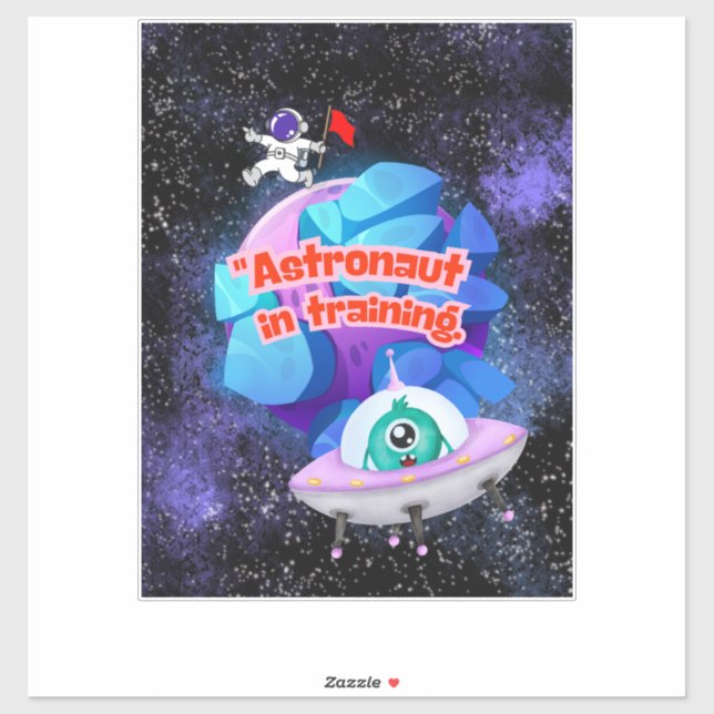 ADESIVO ASTRONAUTA NA FORMAÇÃO (Folha)