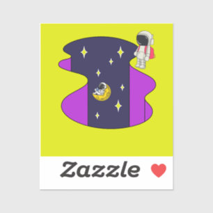 Adesivo Astronautas de desenho animado em decal