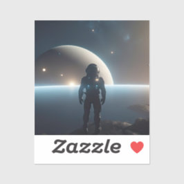 Adesivo Astronautas flutuando no universo