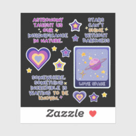 Adesivo Astronomia azul roxo e amarelo 