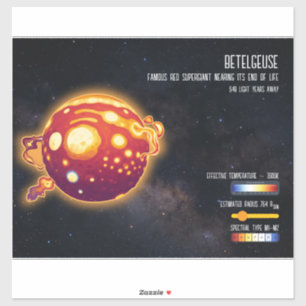Adesivo Astronomia Estrela Betelgeuse Ciência Espacial Des