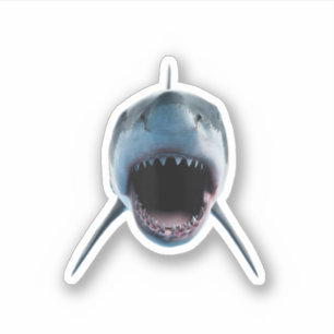 Adesivo Ataque realista a tubarões brancos de excelente pa