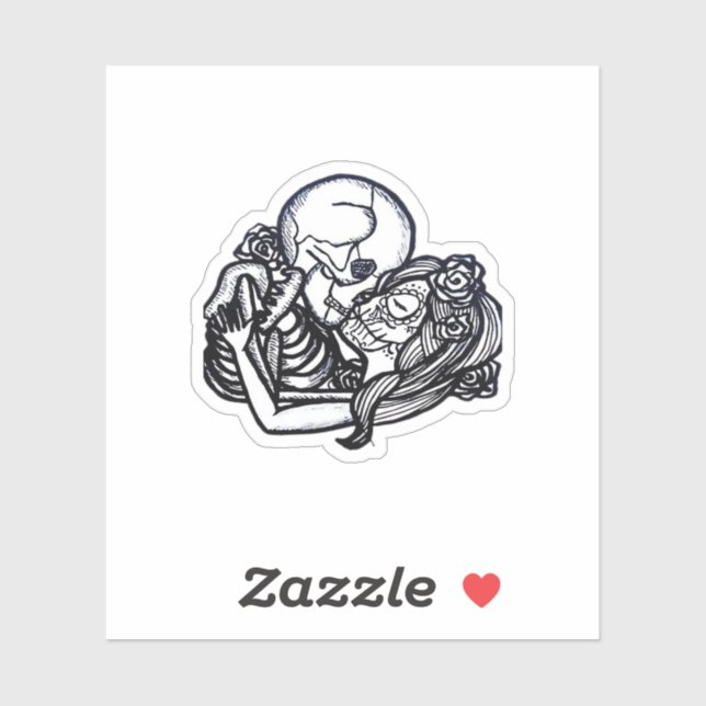 Adesivo Até a morte nos fazer parte do clássico - esquelet (Folha)