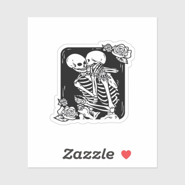 Adesivo Até que a morte nos faça Design engraçada (Folha)