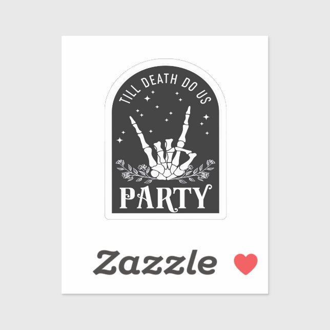 Adesivo Até Que a Morte Nos Separe Festa de Solteira Hallo (Folha)