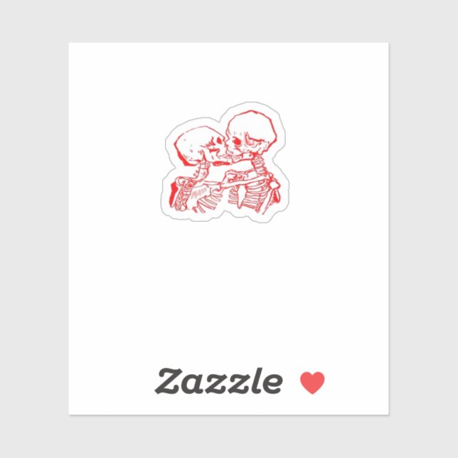 Adesivo Até que a morte nos separe (Vermelho Transparente) (Folha)