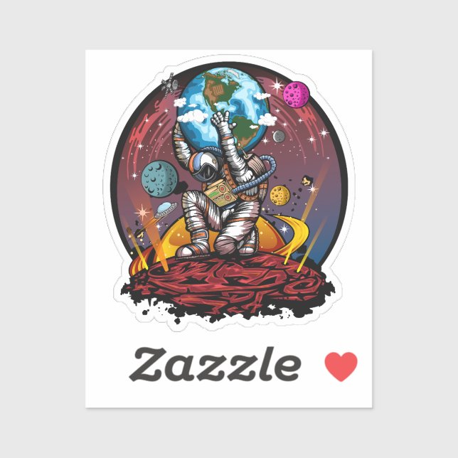 Adesivo Atlas Space Man (Folha)