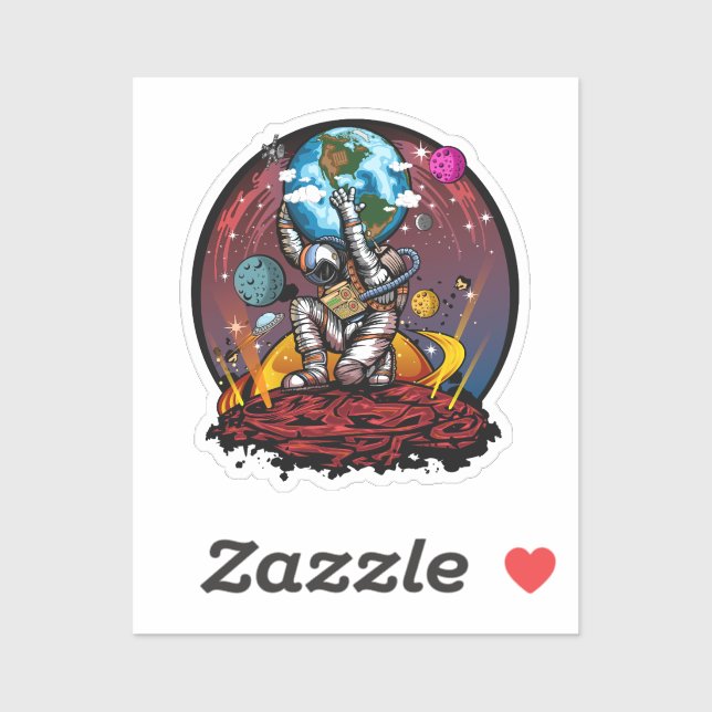 Adesivo Atlas Space Man (Folha)