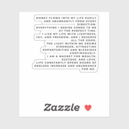 Adesivo Attract What You Want. Own Your Reality.