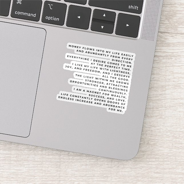 Adesivo Attract What You Want. Own Your Reality. (Detalhe)