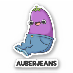 Adesivo Auberjeans Funny EggPlant Pun