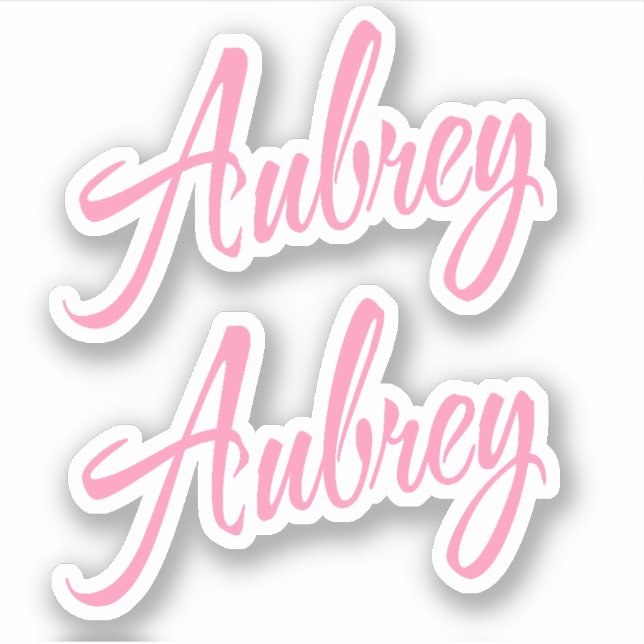 Adesivo Aubrey Decorative Name (Nome decorativo Aubrey) no (Frente)