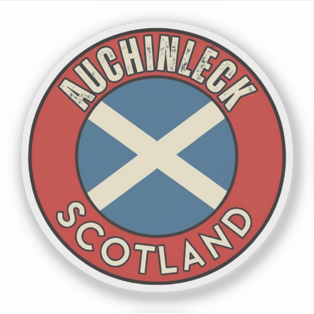 Adesivo Auchinleck, Escócia (Frente)