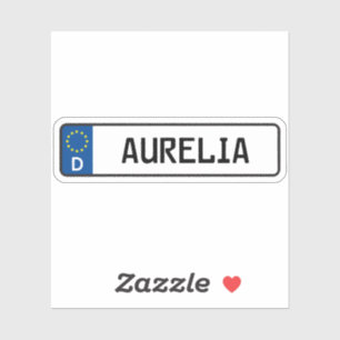 Adesivo Aurelia Alemanha — Placa de Licença de Automóveis