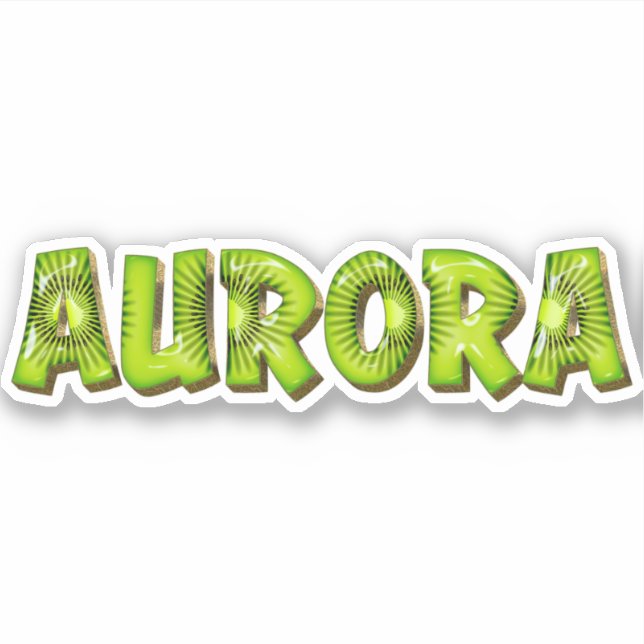 Adesivo Aurora Name Kiwi Design Aufkleber Sticker (Frente)