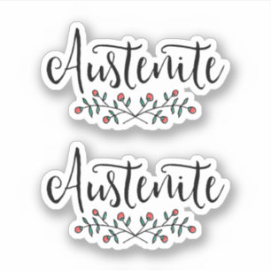 Adesivo Austenita floral de Jane Austen