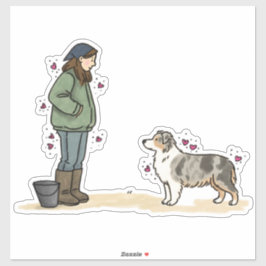 Adesivo Australian Shepherd - Pastoreio