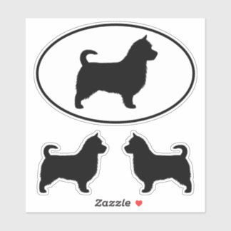 Adesivo Australiano Terrier Dog Silhouettes com Cauda Long