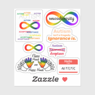 Adesivo Autism Neurodiversity set Custom-Cut Vinyl Sticker