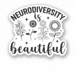 Adesivo Autism Wildflower, ADHD, professor especial