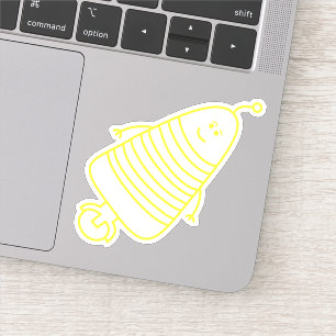 Adesivo Autoadesivo Robô Amarelo feliz