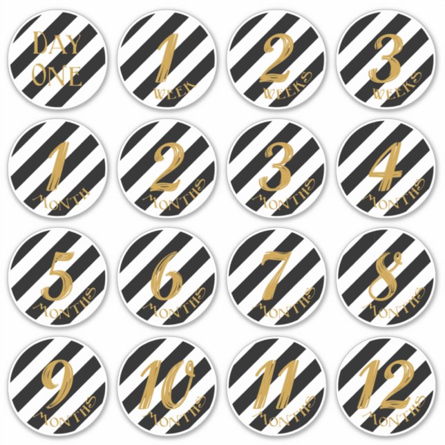 Adesivo Autoadesivos de Milestone do Bebê (Frente)